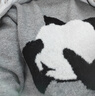 柯兰娜早春秋新款打底毛衣女慵懒风卡通熊猫刺绣马海毛针织衫宽松上衣 浅灰色长袖 均码 【适合80-145斤】 实拍图