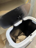 汉世刘家 卫生间垃圾桶带盖家用大号夹缝按压式分类厨房卧室客厅垃圾篓 黑色双桶15I 实拍图
