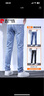 皮尔卡丹（pierre cardin）牛仔裤男夏季修身潮流潮牌透气商务休闲裤小脚长裤男浅蓝色32码 实拍图