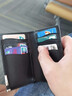 WILLIAMPOLO英皇保罗迷你小卡包男超薄牛皮竖款钱包驾驶证行情人节礼物送男友 黑色十字纹 实拍图