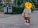 幼歌（YOUGE） 男女宝宝抓绒百搭卫裤秋季宽松束脚裤儿童保暖裤子 浅咖(66-90裆开口) 80cm 实拍图