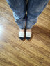 思加图新款渔夫鞋一脚蹬平底懒人鞋银色大麦鞋女单鞋EDT12AA3 米白/黑 36 晒单实拍图