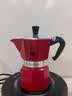 比乐蒂（Bialetti）摩卡壶手冲咖啡壶意大利进口磁感单阀意式咖啡机高压浓缩户外 【单阀】玛瑙红 3杯份 90ml 实拍图