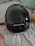 DAVID头盔电动车夏季3c认证哈雷摩托车半盔大头围新国标A男女士夏季通风透气防晒安全帽 黑飞轮长透镜+茶短镜 实拍图