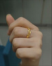 周大生黄金麦浪足金戒指女足金活口戒指结婚送女友送女友新年礼物 麦浪足金戒指-【可调节】 2.17g 实拍图