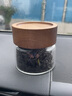 格娜斯（CRISTALGLASS）小号迷你精致便携茶叶罐透明玻璃家用密封罐防潮茶叶盒旅行储存罐 （单只）120ML相思木茶叶罐 实拍图
