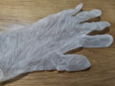 百舸 一次性PVC手套 食品耐油防静电无粉实验透明手套加厚 M码*50 实拍图