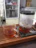 尚明（SAMADOYO）飘逸杯泡茶壶过滤加厚玻璃泡茶器小容量泡茶具耐热可拆洗玲珑杯 透明盖350ml+小杯2只*100ml 实拍图