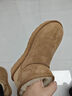 京东京造【Mini厚底】雪地靴女增高时尚斜口短靴加绒羊皮毛一体驼色40 实拍图