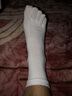 恒源祥男士五趾袜秋冬款全棉中筒分趾袜防臭纯棉五指袜脚趾袜子男 100%棉 白色5双装 实拍图