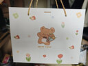芮钦重阳节礼品袋包装袋配丝带手提袋礼物袋可封口纸袋时尚婚庆喜糖袋 可爱熊-大号（买5个才发货) 36*12*25cm 送丝带 实拍图