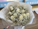 维尔斯全国鲜花同城配送满天星玫瑰碎冰蓝花束生日鲜花小时达礼物 【芳香四溢】11朵白玫瑰+茉莉花 今日达|次日达|其他时间联系客服 实拍图