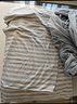 网易严选A类【新疆长绒棉】针织条纹四件套纯棉全棉被套床单被罩四季款 【新款】钰灰-烟灰色 1.5m床四件套 床笠款 适用2*2.3m被芯 实拍图