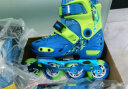 乐秀（ROADSHOW）轮滑鞋儿童溜冰滑冰鞋可调节初学者旱冰鞋男女童专业RX1S滑轮鞋 蓝绿单鞋【送轮滑包大礼包】 M中码(32-35适合4-8岁) 实拍图
