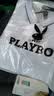 花花公子（PLAYBOY）短袖T恤男夏季POLO打底衫男士商务休闲翻领潮流半袖男装 白色 2XL 实拍图