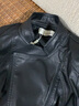 拓涩（TUOSE） 皮衣 秋季新款女装韩版修身显瘦立领短款黑色百搭外套机车皮夹克 黑色  常规 XL 实拍图