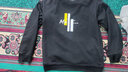 西域骆驼（VANCAMEL）卫衣男圆领秋季长袖t恤学生宽松休闲打底衫 黑色（加绒款） XL  实拍图
