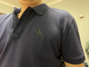 Calvin KleinJeans夏季男士商务休闲通勤ck翻领字母印花短袖T恤POLO衫J319635 CIK-藏蓝色 M （建议130-150斤） 实拍图