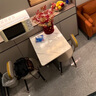 演鑫简易折叠餐桌小户型家用伸缩餐桌可移动吃饭桌子出租房用 小圆角（高级灰柜+仿白理石纹） 100cm *50cm*77cm【加厚白轮】 实拍图