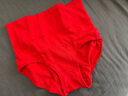 浪莎本命年内裤女纯棉裆高腰无痕收腹4条大码属蛇年结婚大红女式内裤 纯色高腰大红 4条 160/85(M) 实拍图