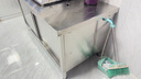 不锈钢拉门工作台操作台厨房储物柜商用打荷台面案板饭店切菜桌子 组装款长150宽80高80cm单通+立架 实拍图