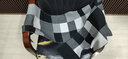 奇沛儿2025围巾男冬季潮流男士围脖韩版春秋学生保暖围巾礼盒男生礼物 黑灰色-方块 实拍图