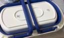 日康（rikang）可折叠浴盆 婴儿洗澡盆婴儿浴盆 电子感温+浴网X1034-1晴空蓝 晒单实拍图