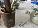 久堂黑檀茶道六君子黄铜功夫茶具配件茶筒泡茶工具6君子套装茶夹子刀 黑檀木荷趣-五君子（黑檀木）+黑檀木刷 实拍图