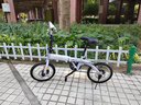 三河马 16寸超轻便携自行车小轮迷你自行车男女款折叠自行车学生车碟刹 单速高配碟刹白色适合130-165 16寸 实拍图