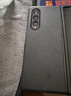 正件 适用三星Fold3手机壳保护套 W22保护壳 Z Fold3 5G保护套真皮翻盖世心系天下全包后背防摔超薄-黑 实拍图
