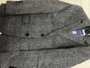 罗蒙（ROMON）羊毛西装男士双面呢千鸟格子外套男春秋商务休闲保暖毛呢小西服男 深灰色 XL /175码 实拍图