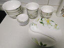 厚秀堂景德镇釉下彩骨瓷餐具套装 陶瓷碗碟套装家用新款轻奢乔迁送礼 百合花汤碗 28头 实拍图