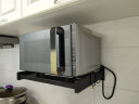 卡贝（cobbe）微波炉置物架壁挂墙上架子烤箱电器厨房用具支架可伸缩打孔托架 【黑色·固定款】长45CM宽28 实拍图