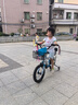 童贝星儿童自行车男孩2-3-6-8-9岁小孩单车脚踏车宝宝童车 天蓝色+辐条轮 +后座款头盔大礼包 14寸适合身高95-115cm 实拍图
