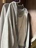 MUJI男式 毛圈棉 拉链连帽衫 男士男生宽松秋装卫衣 AB1LVA3A 灰色 L（175/100A） 实拍图