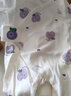婧麒（JOYNCLEON）婴儿连体衣纯棉长袖款新生儿哈衣男女宝宝春秋无骨爬服婴儿衣服 紫色樱桃 66cm 实拍图