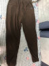 广马休闲裤男潮牌宽松束脚裤2024春秋冬季新款格子学生灯芯绒裤子男 棕色(春秋季灯芯绒)k68 XL建议130-145斤 实拍图