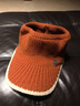 冠颂帽子女秋冬休闲百搭纯色针织毛线帽女士户外空顶帽冬季保暖鸭舌帽 桔色 均码 实拍图