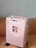 EAZZ【侧开盖】行李箱女扩容拉杆箱刹车轮旅行箱男登机箱多功能密码箱 樱花粉【YKK拉链+干湿分离】 20英寸 YKK拉链｜扩容后约22英寸 实拍图