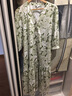 玖姿·安娜蔻印花收腰中长连衣裙女夏款轻薄碎花修身裙子 花纹绿 L 实拍图