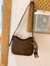 viney牛皮马鞍包包女包新款斜挎包品牌单肩生日礼物送女友老婆 【咖色】高级感实用腋下包 轻奢百搭时尚休闲水桶包 实拍图