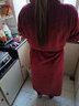 琼瑛法兰绒情侣睡袍女士浴袍春秋冬季珊瑚绒睡衣加厚浴衣家居服 1902酒红女酒红一件 XXL 实拍图