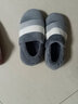 惠夫人冬季家居女士毛绒棉拖鞋室内防滑地板可爱包跟加绒月子鞋 双色绒 深灰色 38-39 适合37-38码穿 实拍图