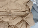 雪中飞童装儿童羽绒服秋冬新款男童中大童女童网格衬衫式轻薄羽绒服 卡其色 110 实拍图