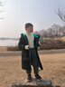 雪中飞（SNOWFLYING）【加厚】童装儿童羽绒服男童中大童女童长款过膝保暖连帽外套 黑色 130 实拍图