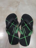 回力人字拖鞋男夏季新款时尚夹脚凉拖鞋室外休闲防滑沙滩鞋潮 黑绿色 44 实拍图