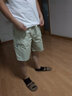 马登工装法式卡其色纯棉运动短裤男帆布休闲直筒五分裤男士夏季 灰色 【男士休闲短裤/夏天/短裤男潮流痞帅】 XL 实拍图