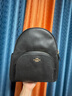 蔻驰（COACH）【品牌直供】女士COURT中号皮质黑色双肩包5666IMBLK 实拍图