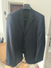 雅戈尔（YOUNGOR）西服男士050款上衣秋冬青年男套西上衣羊毛面料经典西服 藏青 L 175/104A 实拍图