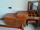 慕澜（MULAN）梳妆台卧室一体实木色新中式化妆桌多功能小户型美式梳妆台 镜子在右-六斗柜120-200*50*78 实拍图